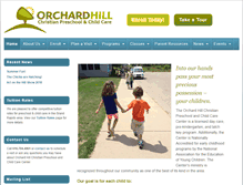 Tablet Screenshot of orchardhillpreschool.com